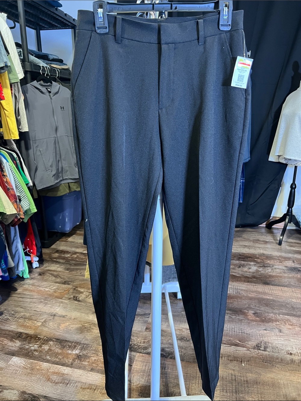 Izod Black Kids' Dress Pants - Slim Tailored Look